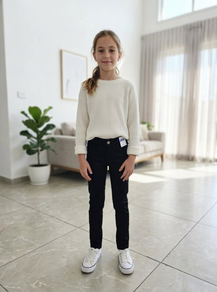 Джинсы черные для девочки Tati 659856