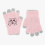 Перчатки розовые двойные с принтом VAG558F16-X2 - Перчатки розовые двойные с принтом VAG558F16-X2